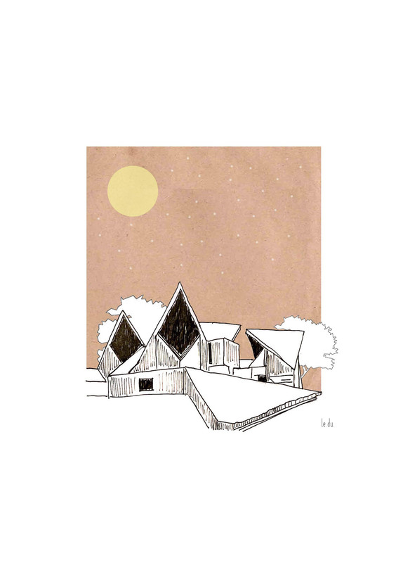 Illustrations of Existing Houses of Culture / Lejla Duran