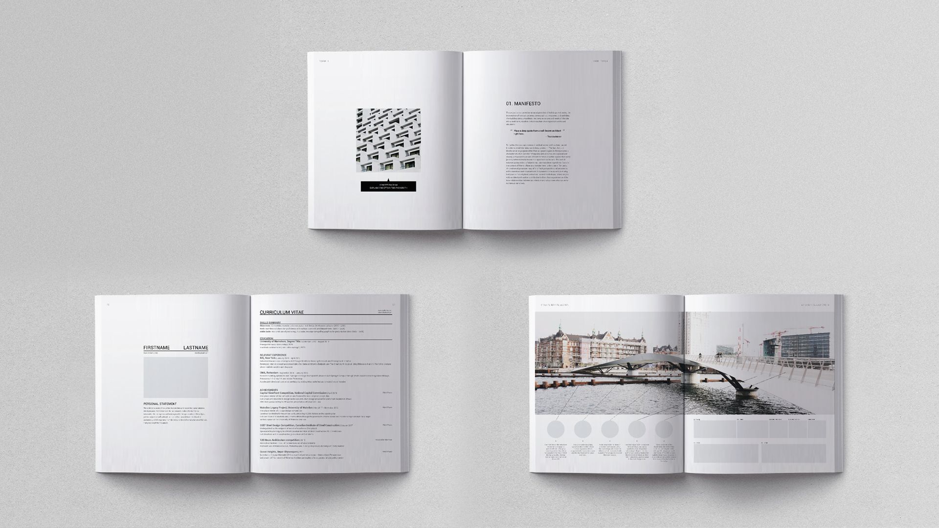 architecture portfolio cover page examples