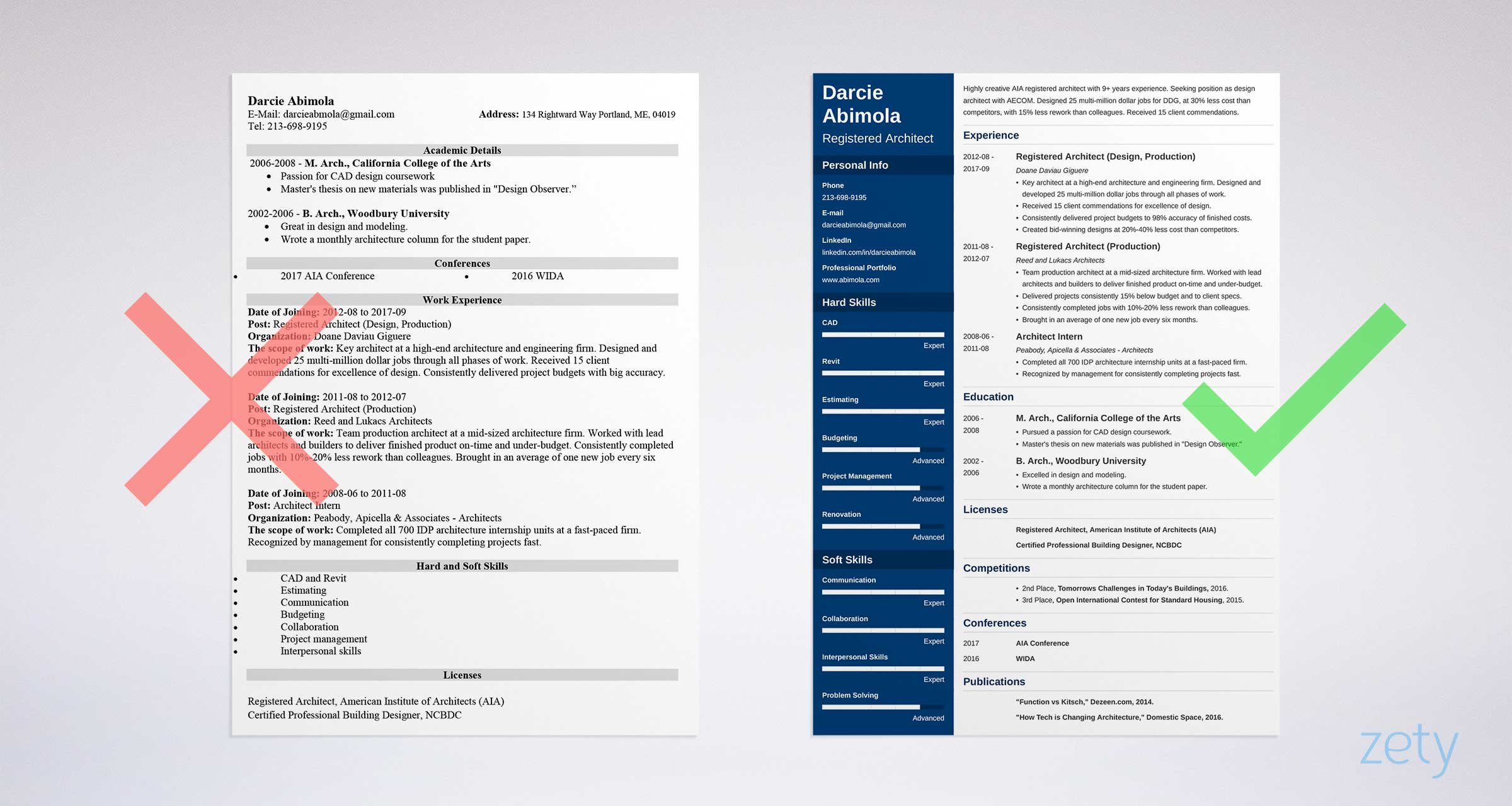 What Should a Perfect Architectural Resume Look Like?