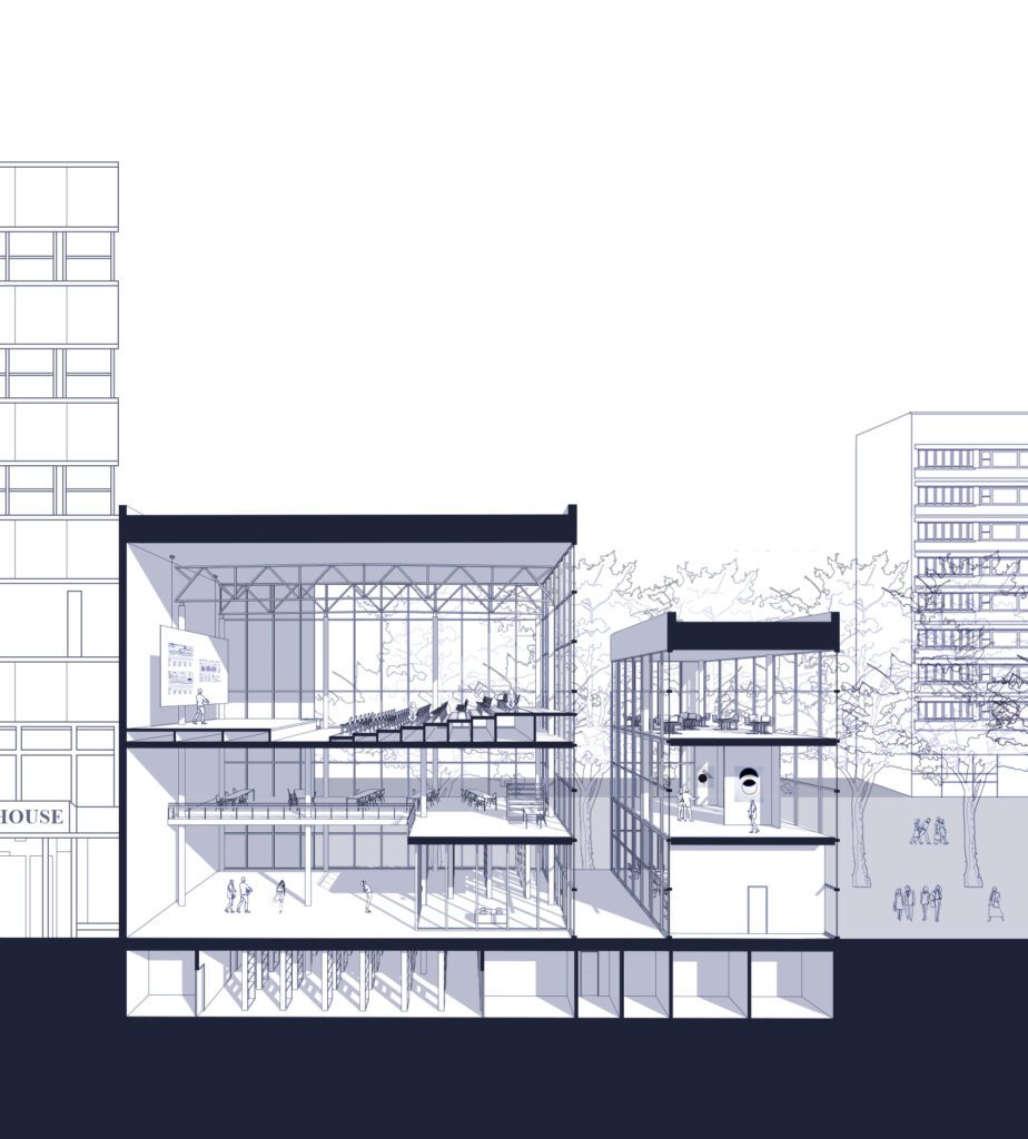 Two Volume Building Two Volumes Are As One | illustrarch