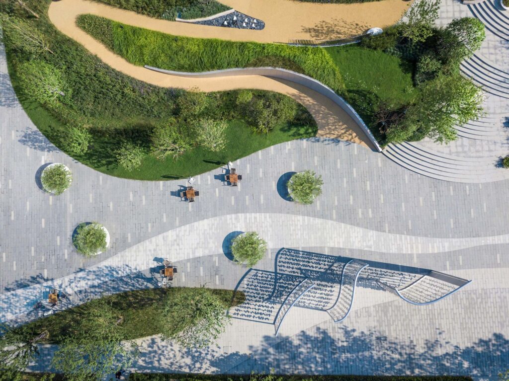 Landscape architecture project showing planning at a large scale