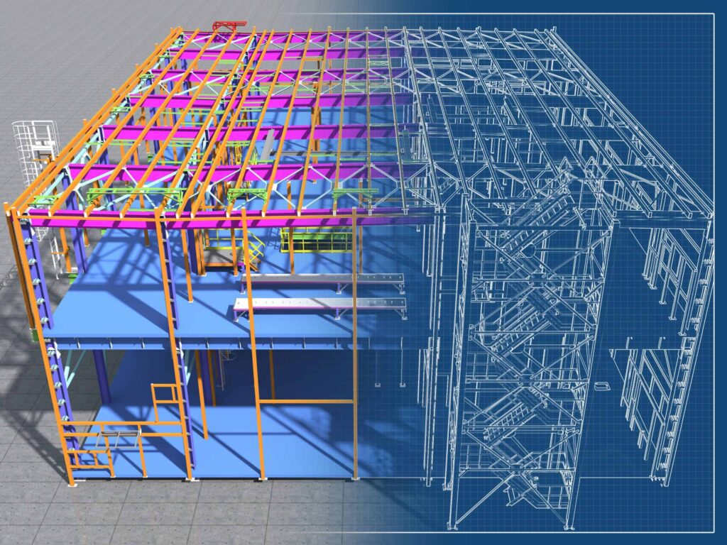 Architect reviewing a 3D visualization model on screen