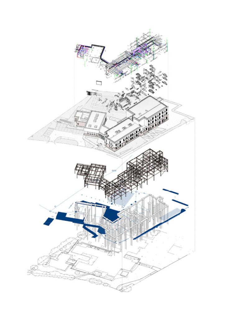 BIM model stack used for architectural visualization