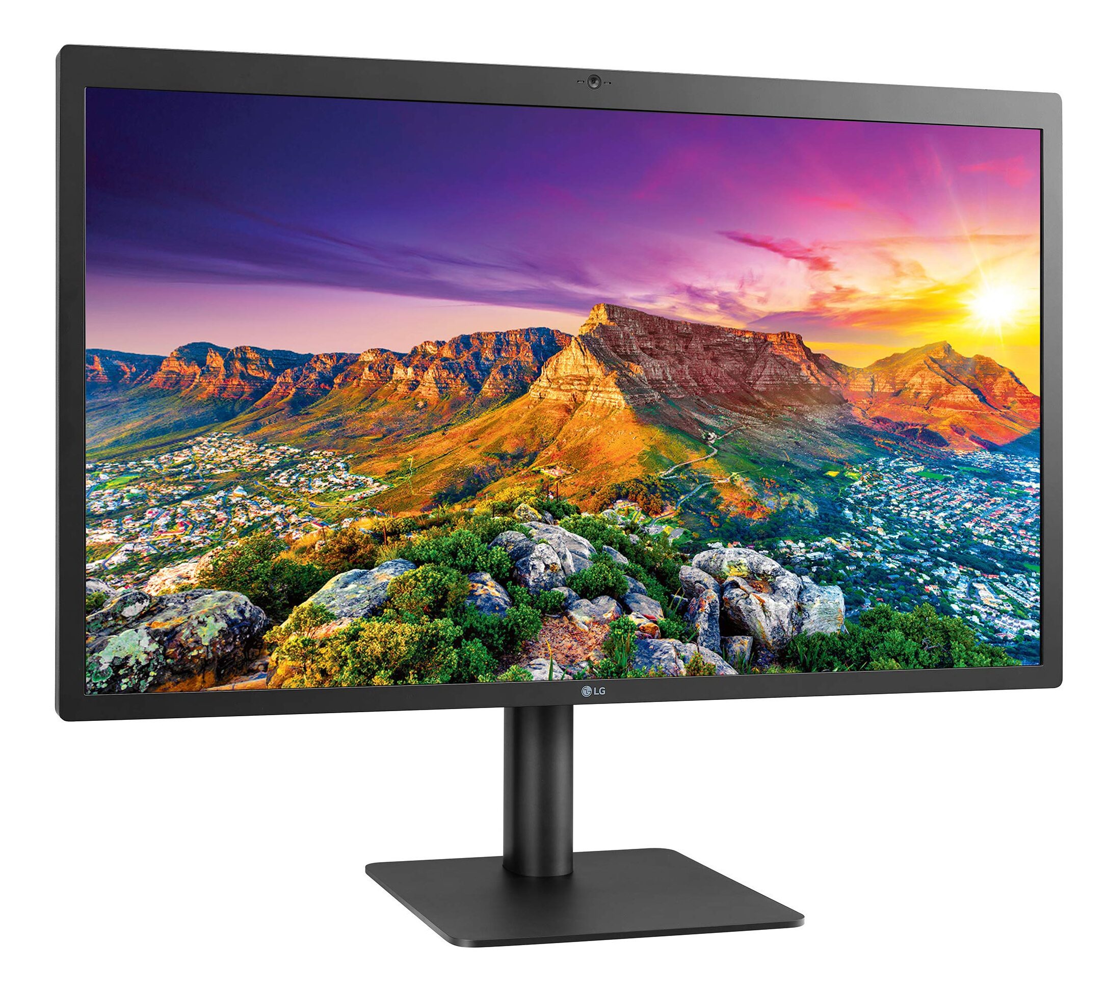 LG 24.5-inch Full HD LED monitor displaying vibrant colors and sharp images on a sleek design.