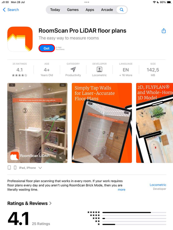 RoomScan Pro LiDAR Floor Plans