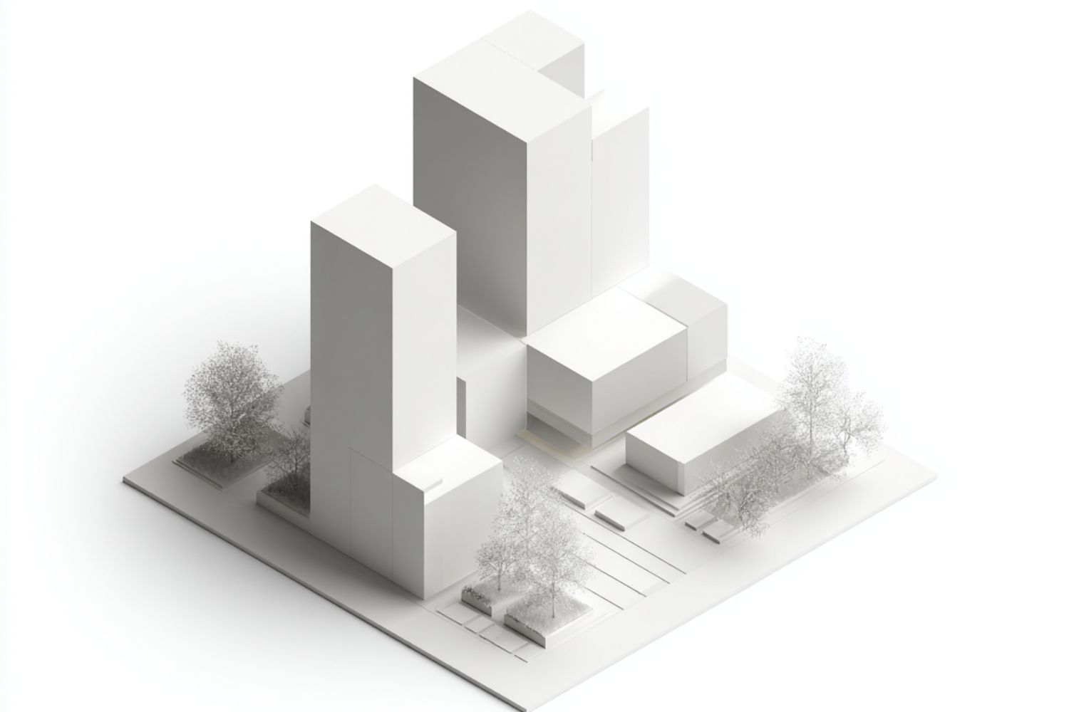 Exploring Architectural Massing Diagrams: Form, Scale, and Spatial Logic