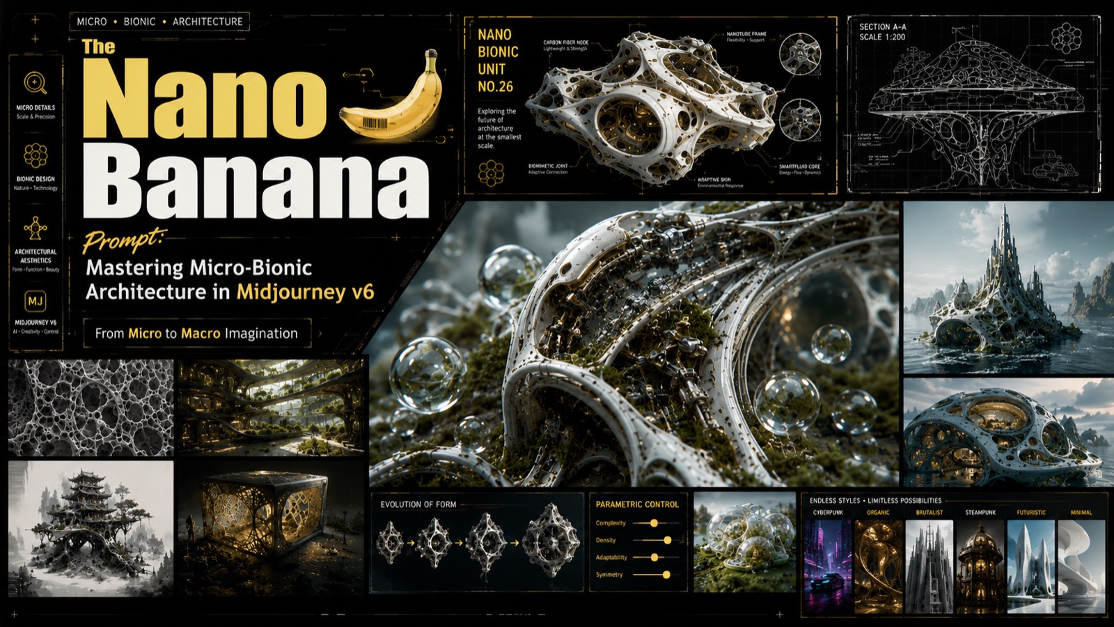 The Nano Banana Prompt: Mastering Micro-Bionic Architecture in Midjourney v6