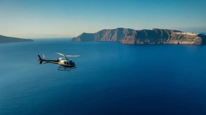 How to Book a Helicopter from Athens to Folegandros