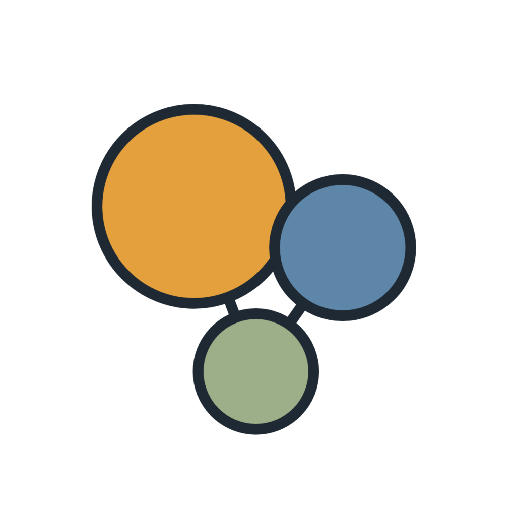 Bubble diagram maker icon: three overlapping circles joined by lines