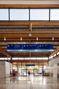 Clerestory light over the concourse at Doutor Leite Lopes State Airport