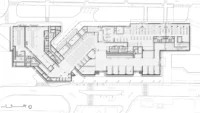 Floor plan of Doutor Leite Lopes State Airport by Bacco Arquitetos Associados