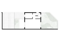 Existing floor plan of the house before the roof terrace, Inhabiting the Roof by Paris Atlas