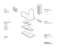 Programme diagram of New City Medical Plaza by CRAFT Arquitectos