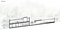 Sectional perspective along the length of the spiral house, Savan House by Nobico Studio
