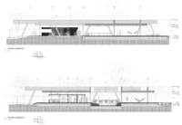 Sections through Student Center Santa Marta by El Equipo Mazzanti