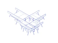 Structural axonometric of Student Center Santa Marta by El Equipo Mazzanti