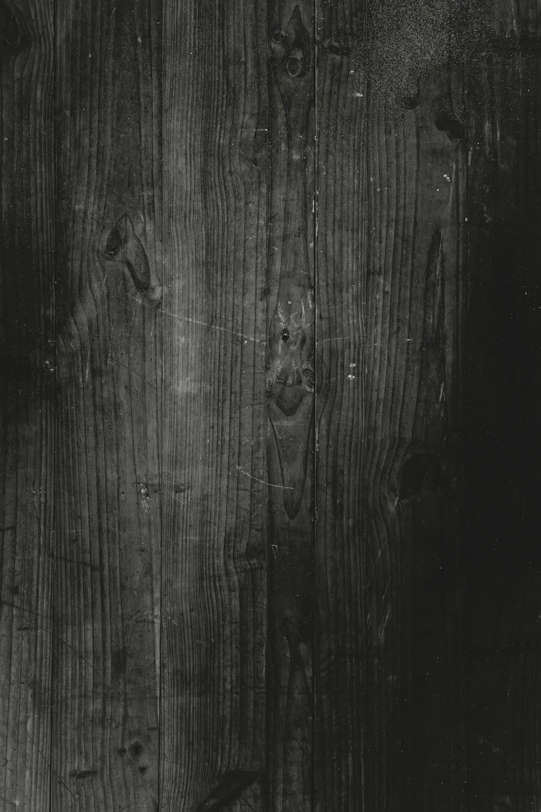 Vertical brushed black timber planks with the grain showing through the charred surface