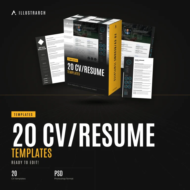 20 CV/Resume Templates Ready to Edit cover