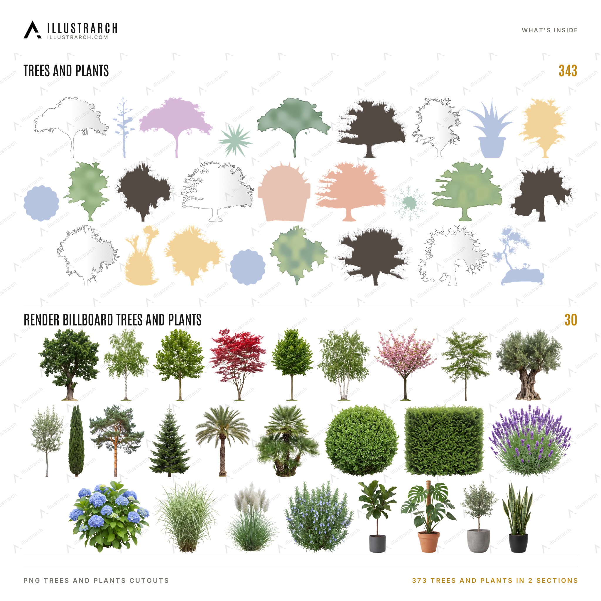 Tree Layout Layout PNG Tree Cutouts: 373 Trees and Plants | illustrarch