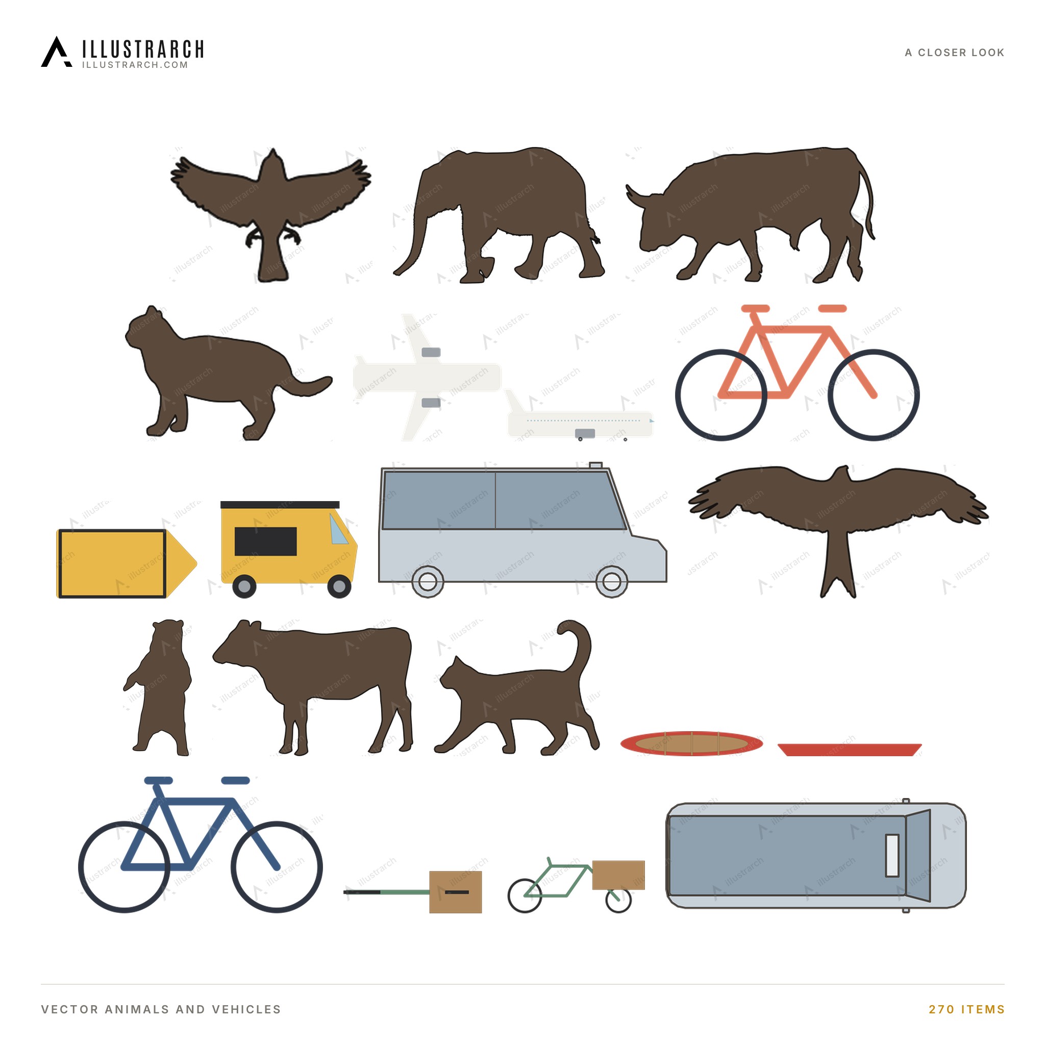 Vector Form Animal Vector Animals and Vehicles: 270 Drawings | illustrarch