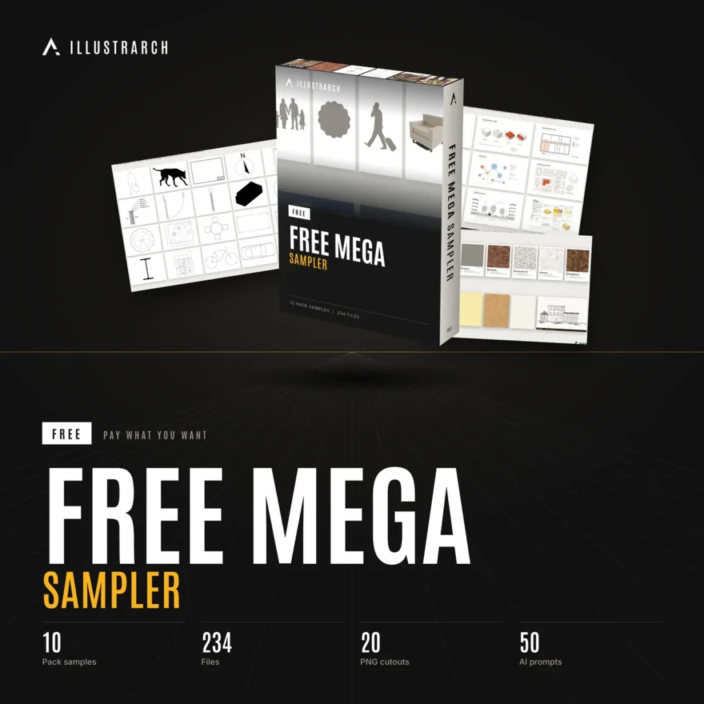 🎁 Free Mega Sampler | One Real Piece of All 10 illustrarch Mega Packs, 235 Files, Free
