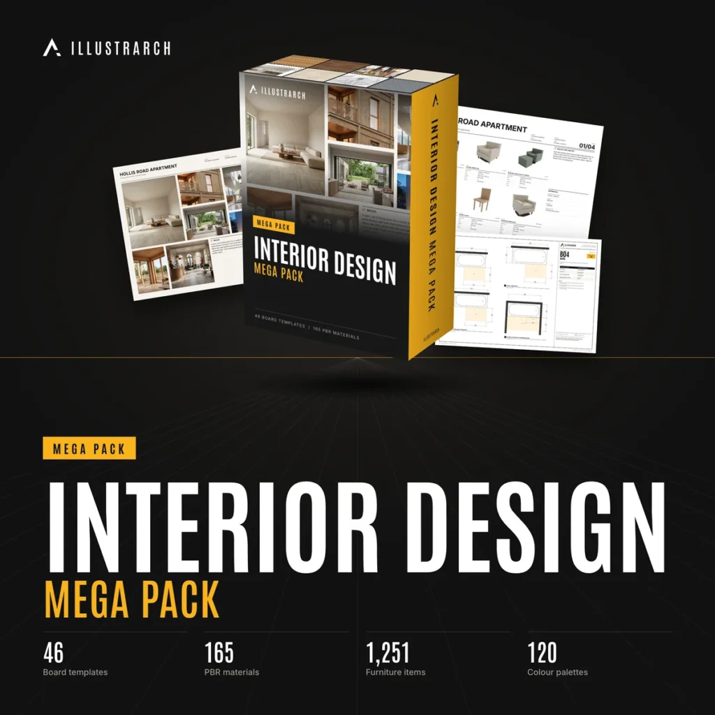 🛋️ Interior Design Mega Pack | 46 Board Templates, 165 PBR Materials, 1,251 Furniture Items, 120 Palettes, 57 Dimension Sheets 🛋️ Interior Design Mega Pack | 46 Board Templates, 165 PBR Materials, 1,251 Furniture Items, 120 Palettes, 57 Dimension Sheets