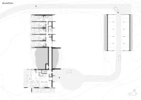 Ground floor plan of the two hotel buildings within the meadow site, Aeon by noa*