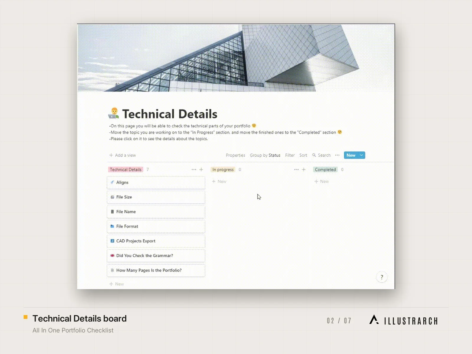 The Technical Details board