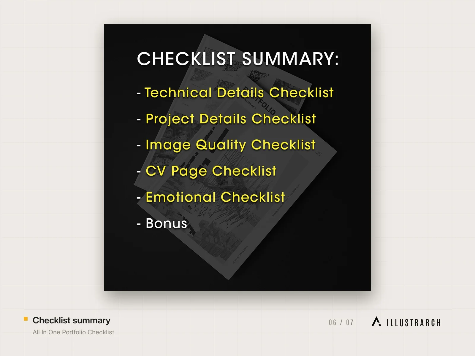 Checklist summary