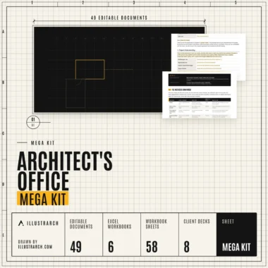 🏢 Architect’s Office Mega Kit | 49 Documents, 6 Excel Workbooks, 8 Client Decks and an 86 Page Practice Handbook