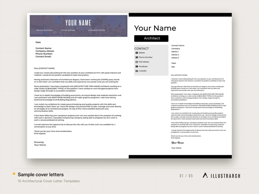 10 Architectural Cover Letter Templates Ready to Edit: sample cover letters