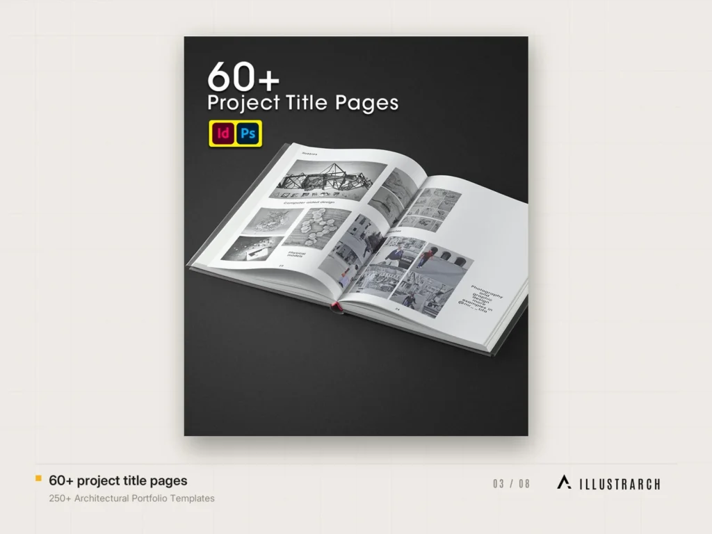 250+ Architectural Portfolio Templates Ready to Edit: 60 project title pages