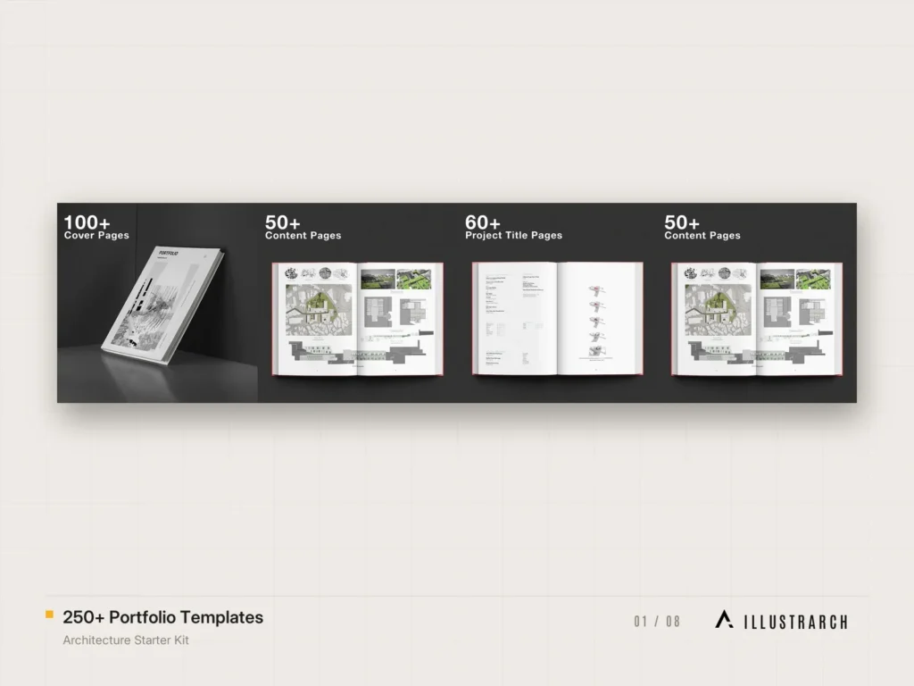 Architecture Starter Kit ALL IN ONE: 250 portfolio templates
