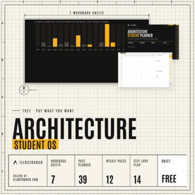 🗓️ Architecture Student OS | Semester Workbook and 39 Page Digital Planner, Free