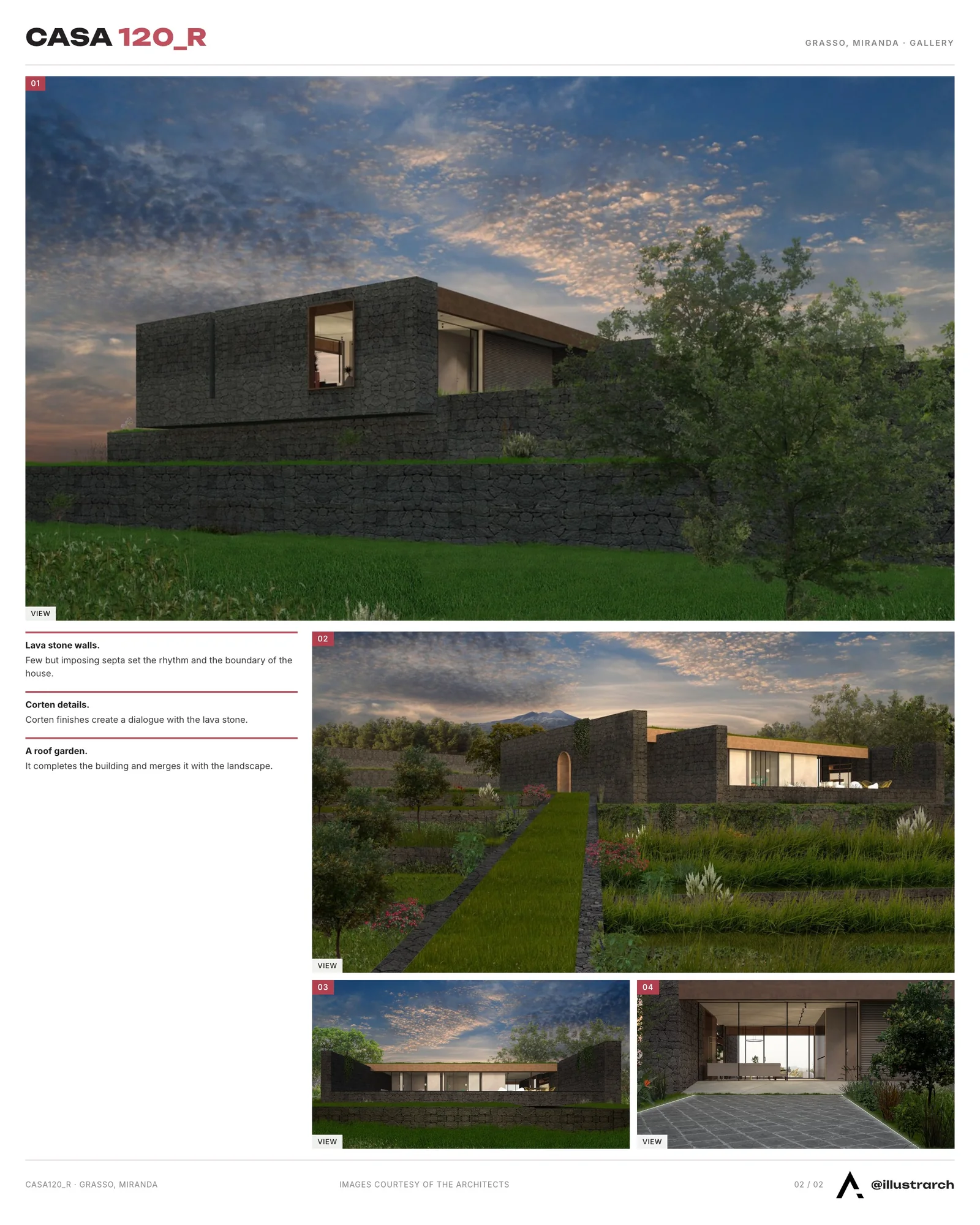 Second presentation board sheet for CASA120_R, laying out the project drawings and images on one page