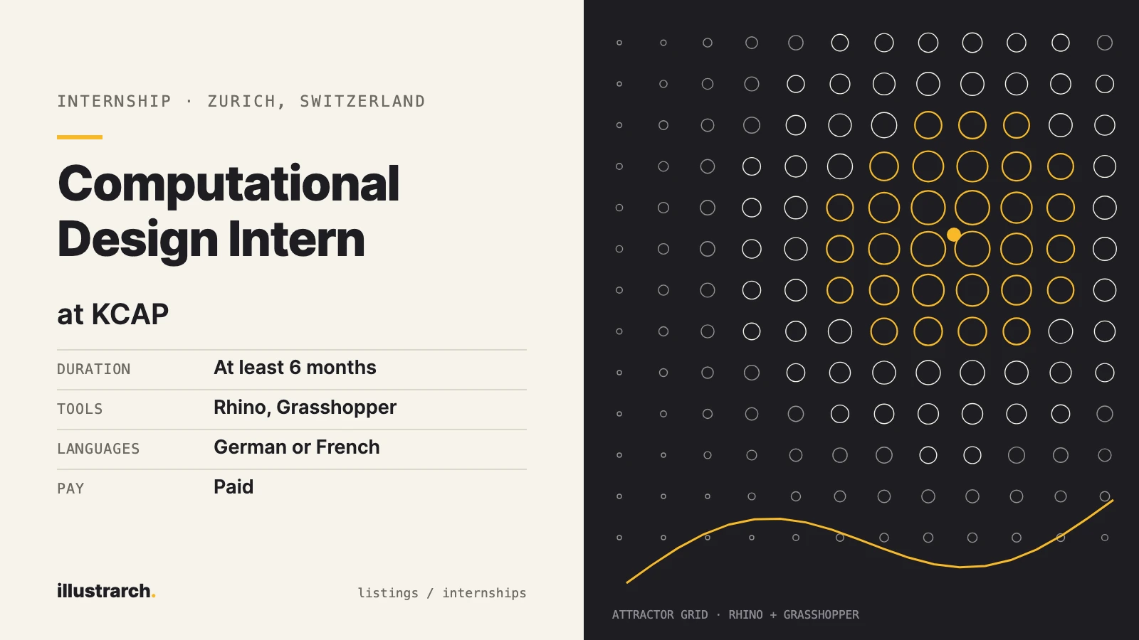 Computational Design Internship at KCAP Zurich | illustrarch