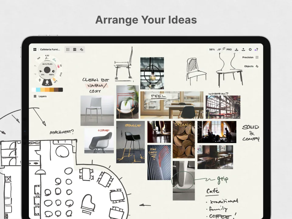 Concepts infinite canvas sketching app for architects