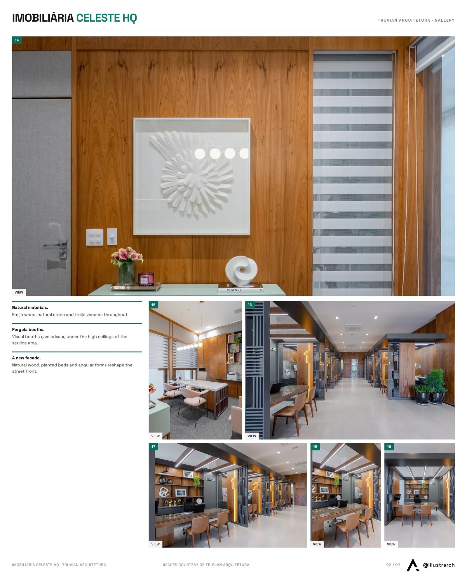 Second presentation board sheet for Old Pavilion Is Transformed Into A Sophisticated Corporate Space, laying out the project drawings and images on one page