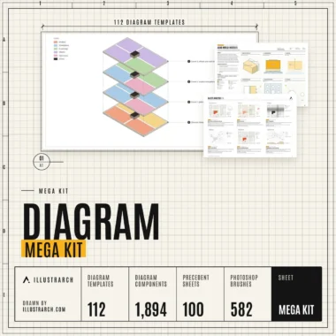 📐 Diagram Mega Kit | 112 Templates, 1,894 Components, 100 Precedent Sheets, 582 Brushes