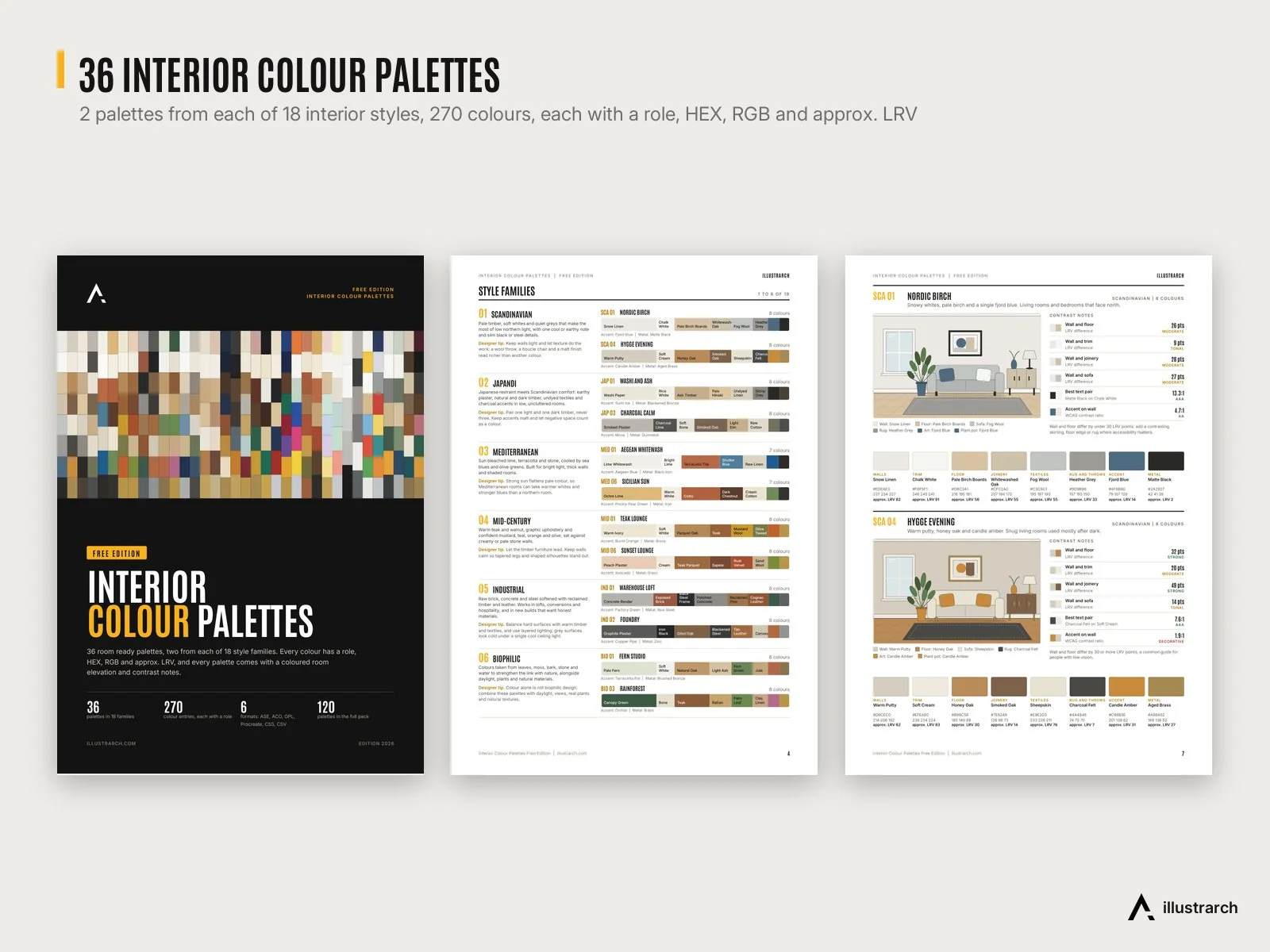 36 interior colour palettes