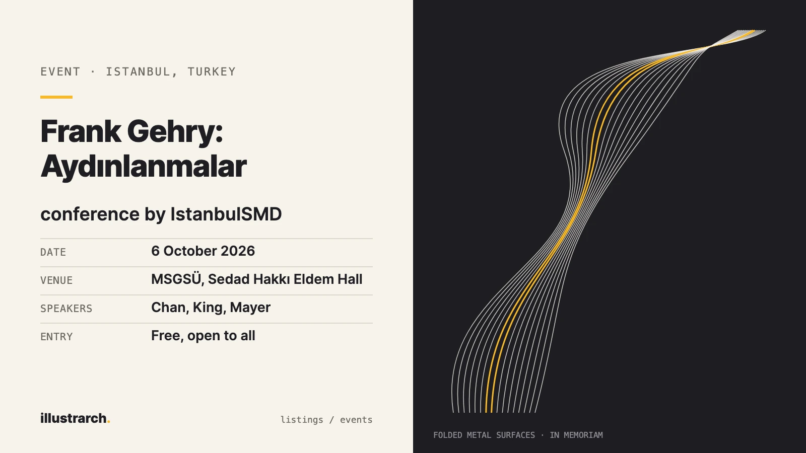 Frank Gehry: Aydınlanmalar Conference in Istanbul