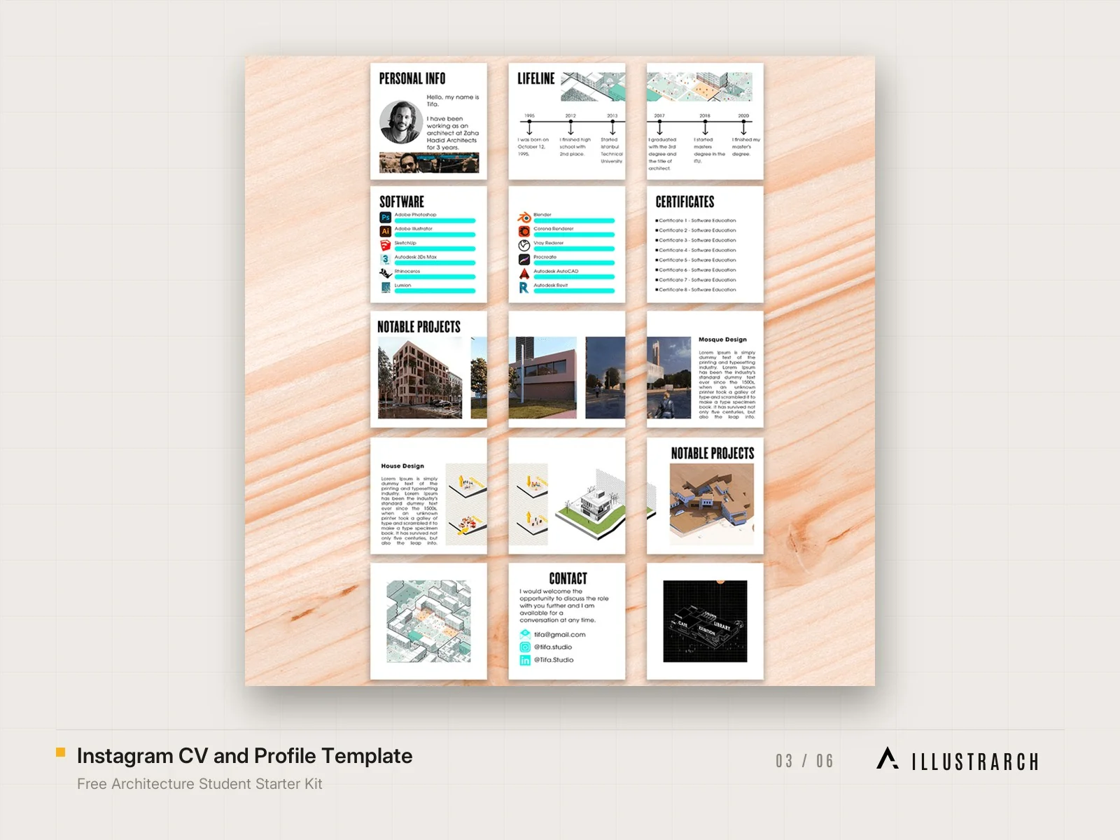 Instagram CV and Profile Template