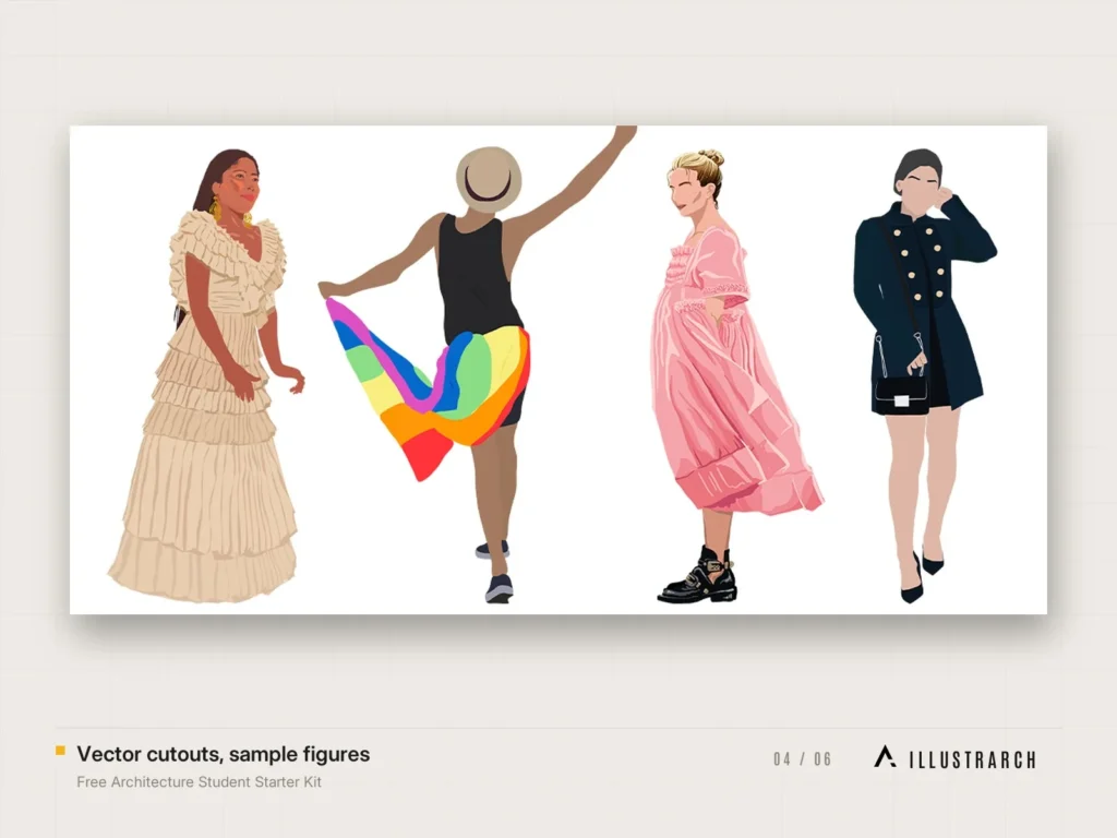Free Architecture Student Starter Kit: vector cutouts sample figures