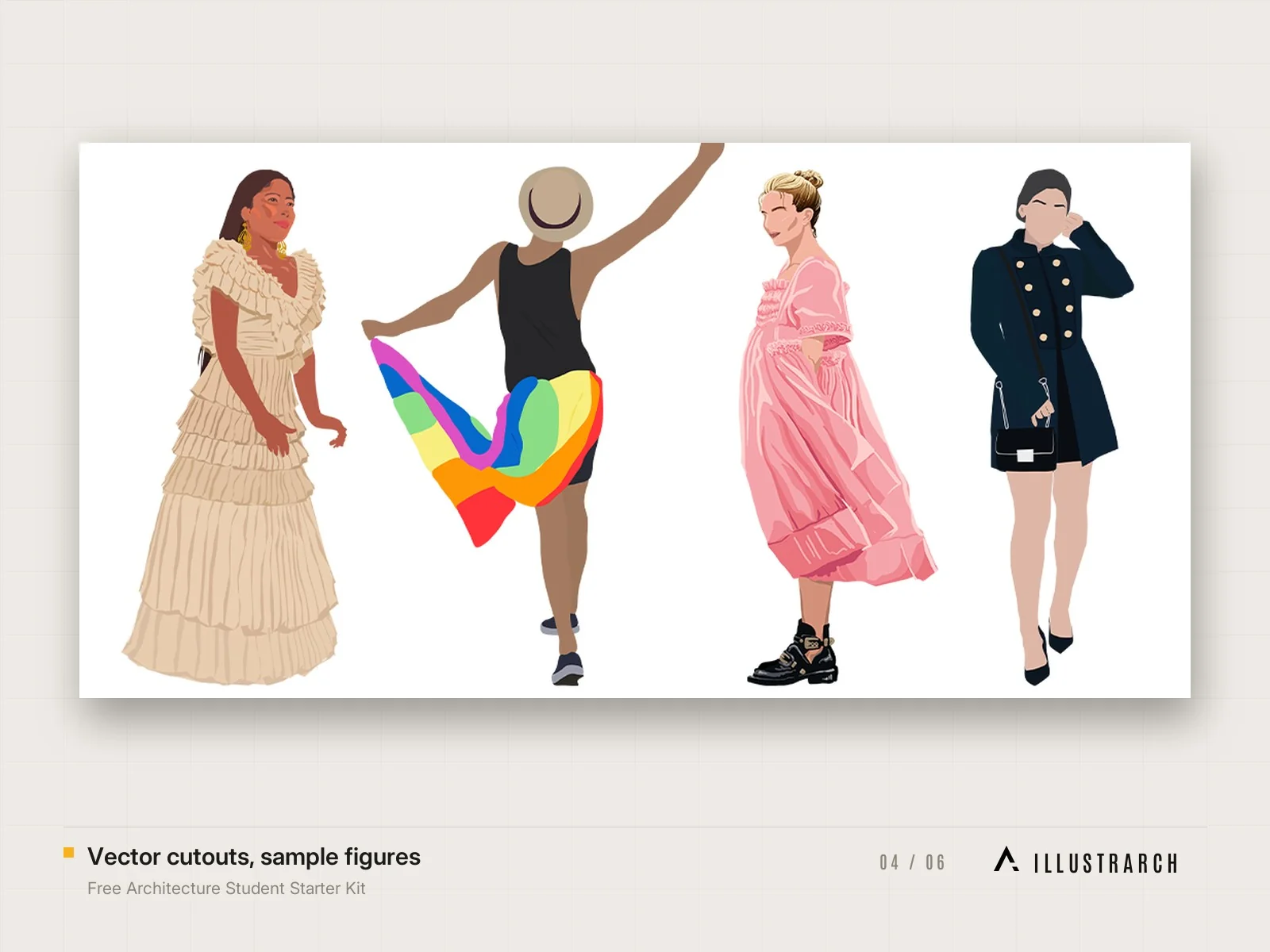 Vector cutouts, sample figures