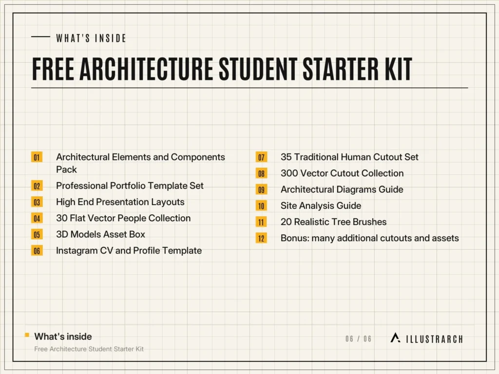 Free Architecture Student Starter Kit: card what s inside
