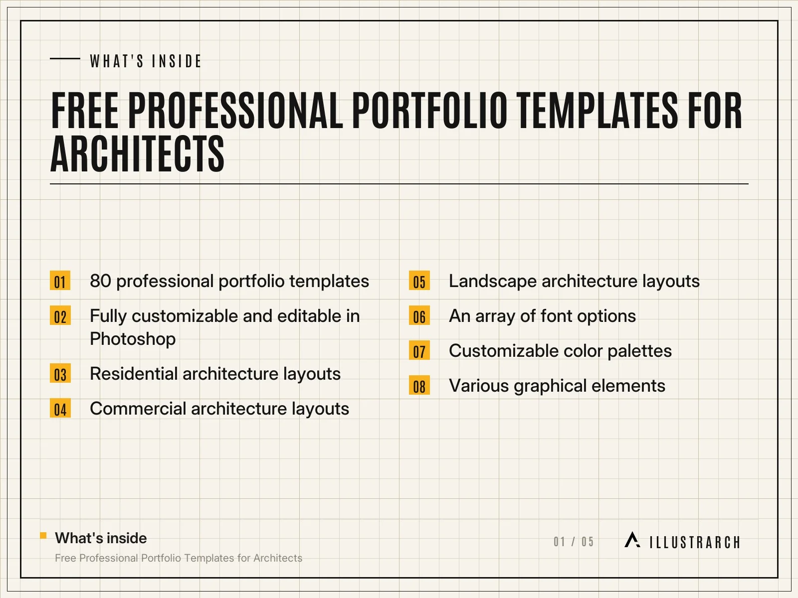 What's inside the free portfolio templates