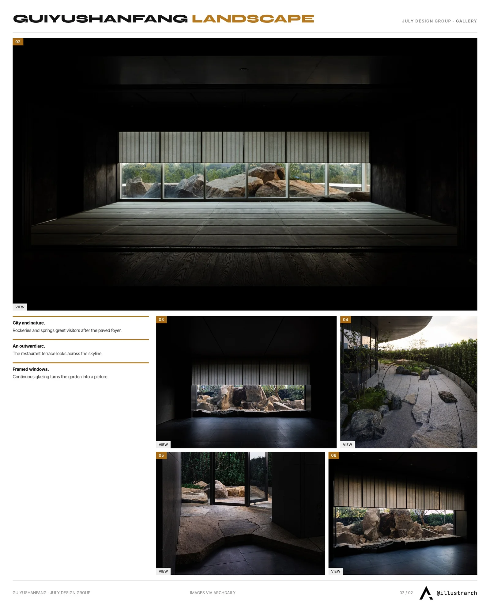 Second presentation board sheet for The Artful Blending of Nature and Urban Elegance at Guanyun Qiantang, laying out the project drawings and images on one page