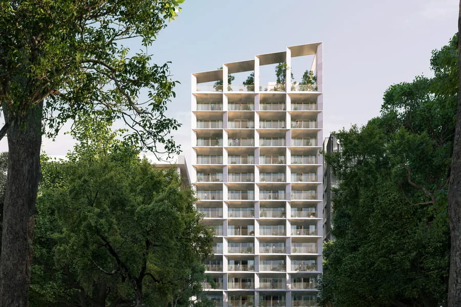Henning Larsen Reveals Northern Lights Residential Tower Next to Daan Park in Taipei