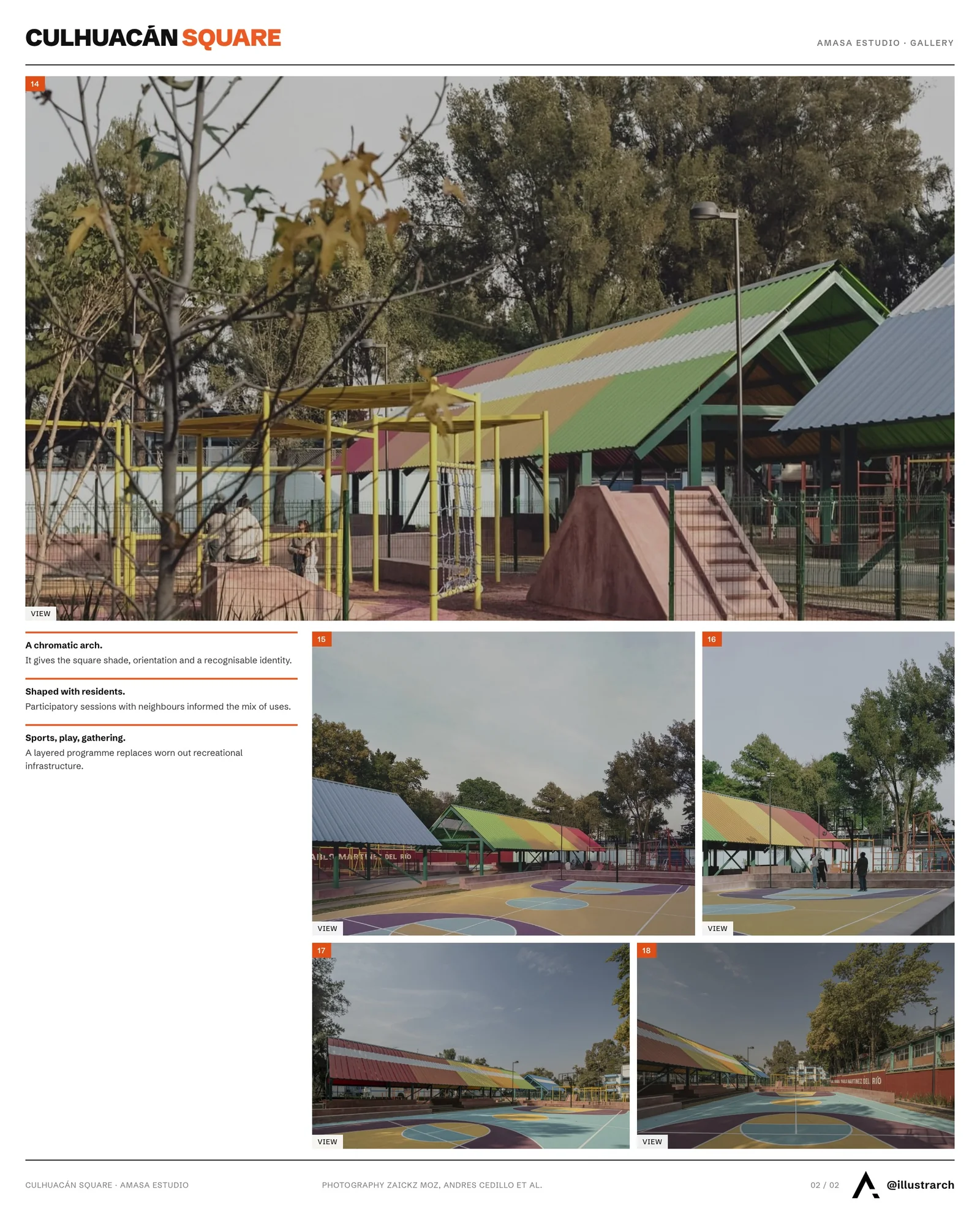 Second presentation board sheet for Housing Unit Infonavit CTM Culhuacán Square by AMASA Estudio, Andrea López + Agustín Pereyra, laying out the project drawings and images on one page