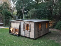 Jean Prouvé’s 1944 6×6 Demountable House Becomes a Japanese Tea Pavilion at Design Miami.Paris